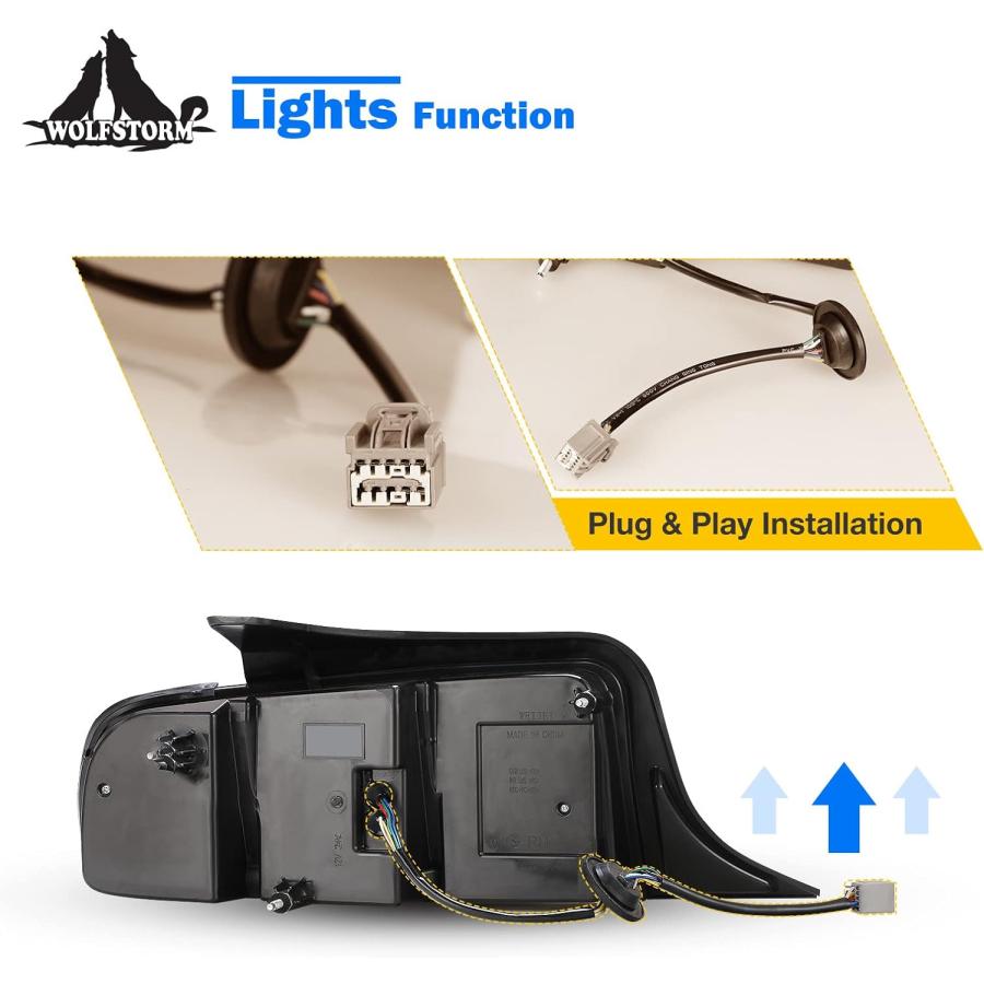 【並行輸入品】WOLFSTORM LEDテールライト 2010-2014 Ford Mustang用 シーケンシャルウィンカー機能デザイン デイタイムの画像