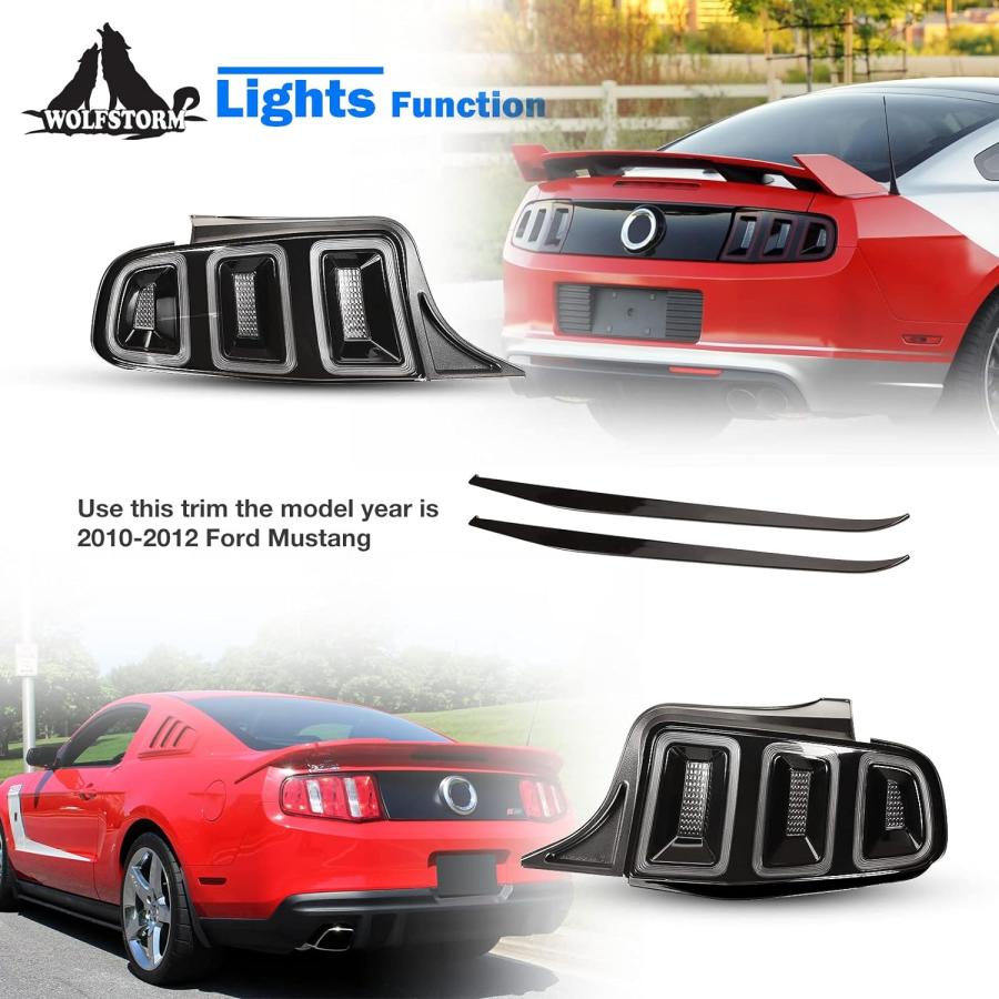 【並行輸入品】WOLFSTORM LEDテールライト 2010-2014 Ford Mustang用 シーケンシャルウィンカー機能デザイン デイタイムの画像