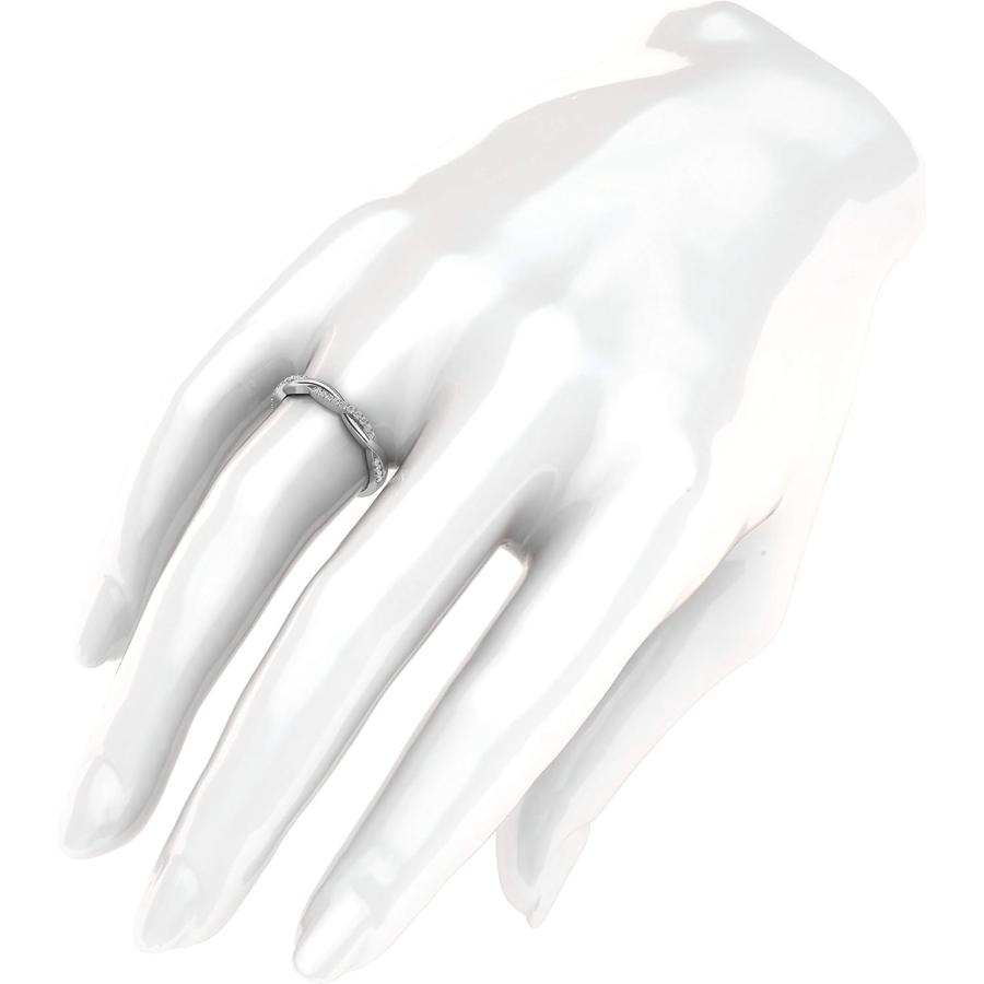 【並行輸入品】THELANDA 14Kホワイトゴールド 2.5mm プチツイストバイン 模造ダイヤモンドリング 結婚指輪 マッチングリング  ゴールドの画像