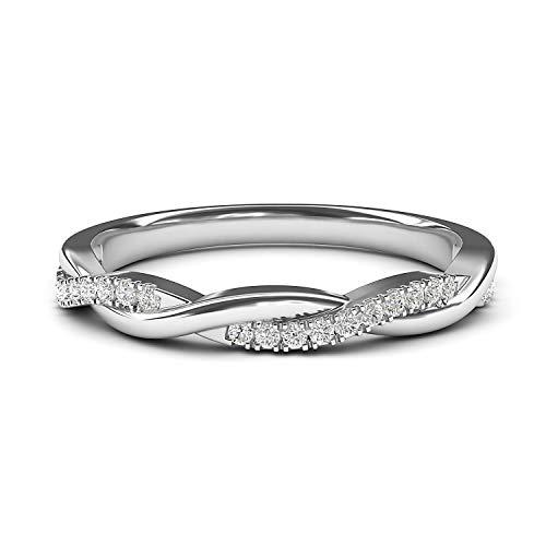 【並行輸入品】THELANDA 10K ホワイトゴールド 2.5mm プチツイストツル 模造ダイヤモンドリング 結婚指輪 マッチングリング, ゴの画像