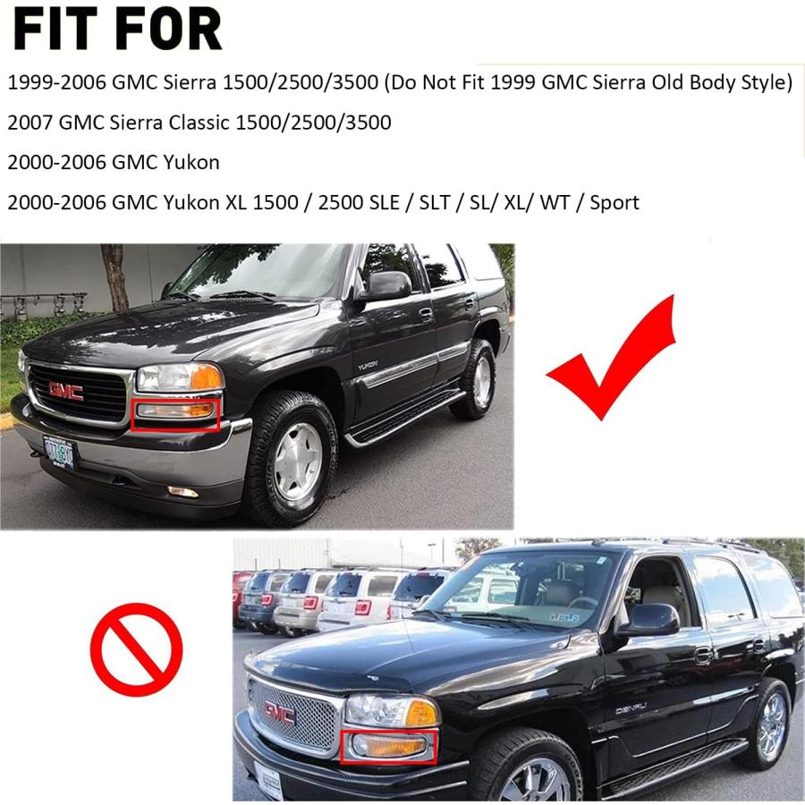 【並行輸入品】APSVE フロントヘッドライトアセンブリ 99-06 GMC Sierra 1500 00-06 GMC Yukon XL 1500_5