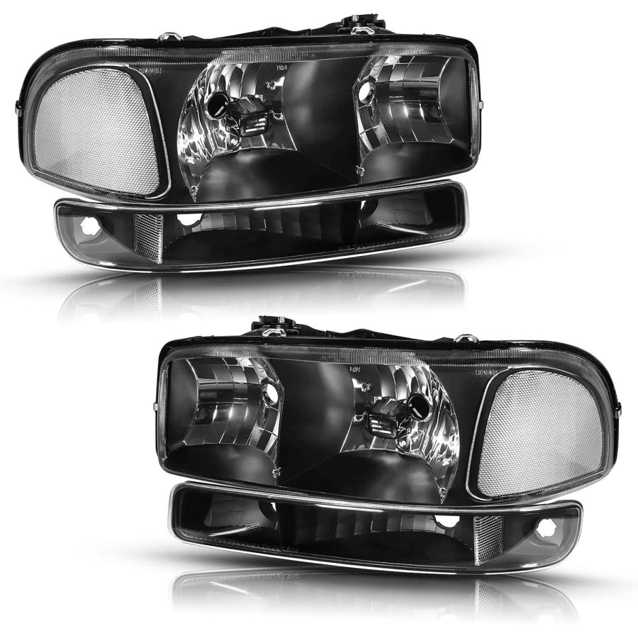 【並行輸入品】APSVE フロントヘッドライトアセンブリ 99-06 GMC Sierra 1500 00-06 GMC Yukon XL 1500_6