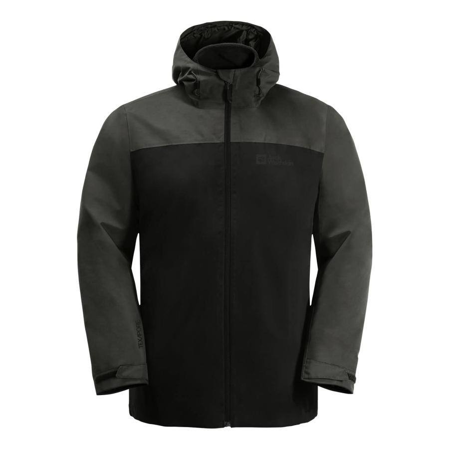 【並行輸入品】Jack Wolfskin Men's Standard Taubenberg 3In1 JKT M, Black, Largeの画像