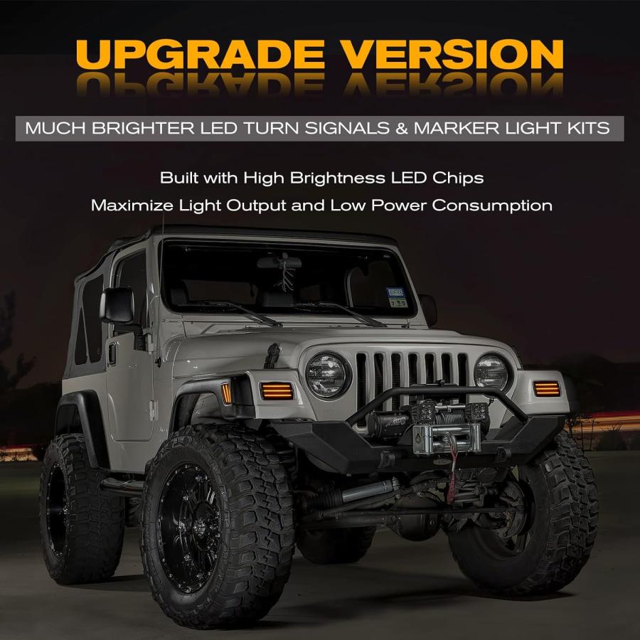 【並行輸入品】Gempro Led Fender Side Marker Lights Bumper Turn Signal Lamps Kits f_1