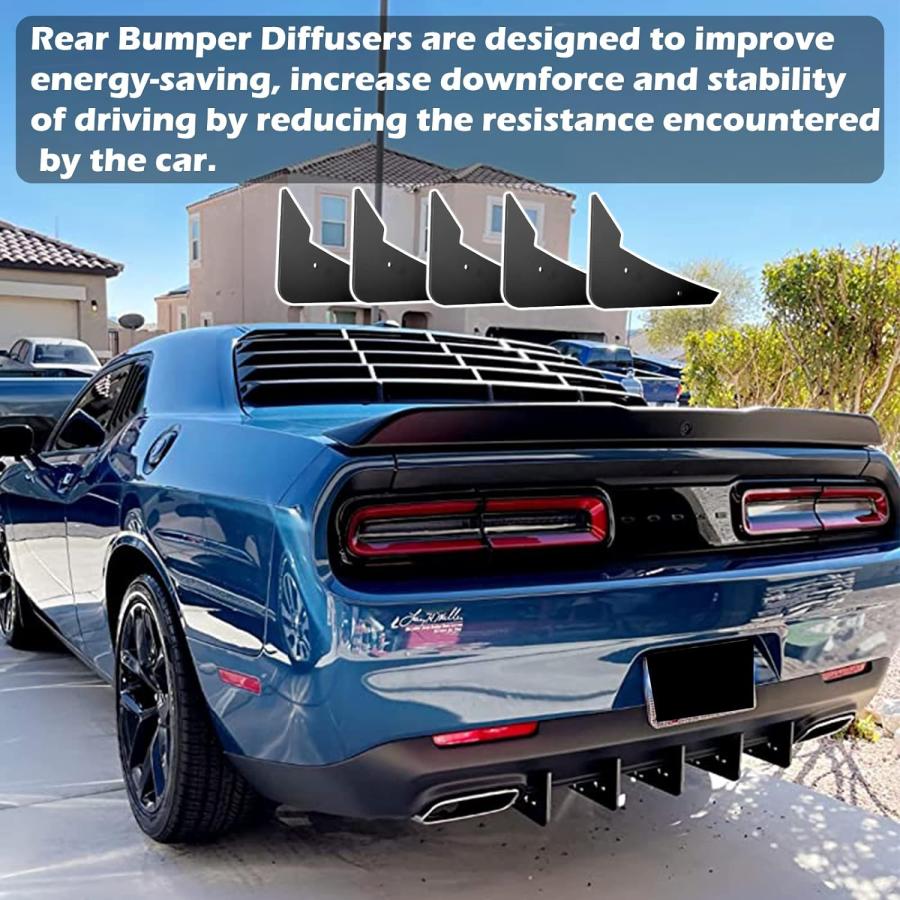 並行輸入品】リアディフューザー 5フィン V3セット Dodge Challenger