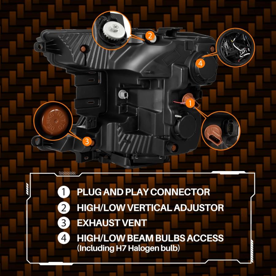 ブランド登録なし - 【並行輸入品】AlphaRex- 18-20 F150 映写機前照灯 PRO続きもの (第14時人 G2表現スタイル)- アルファ-黒いこと