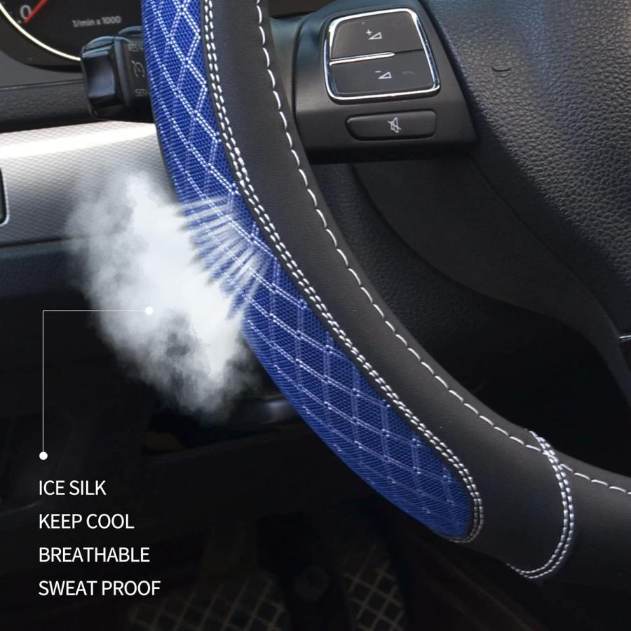 BOKIN Car Steering Wheel Cover for Men Women  Microfiber Leather  並行輸入｜good-face｜03