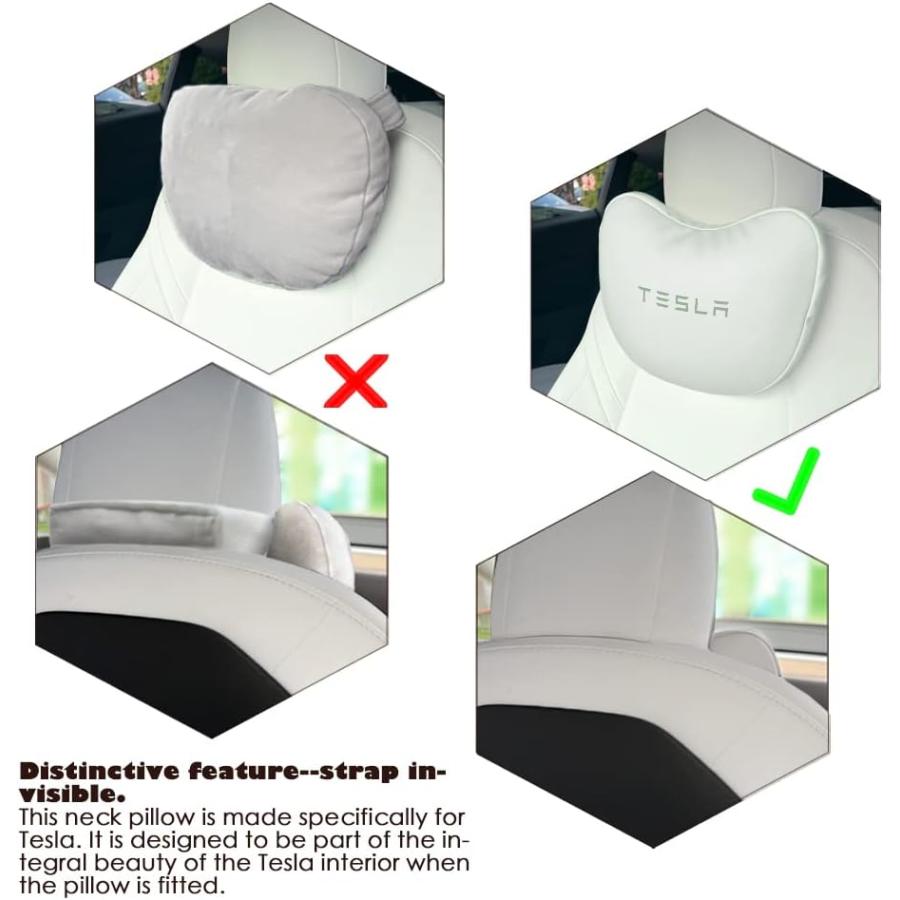 テスラバイオヒーラー　ピロー（枕） 並行輸入品】TANOLA TESBEAUTY Teslaシートヘッドレスト枕 2パック