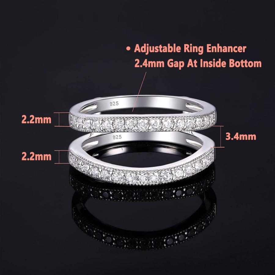 【並行輸入品】SHELOVES JEWELRY ユニ 大人用 シーラブ レディース 結婚指輪 リング エンハンサー ラウンド ホワイト AAAAA Cの画像