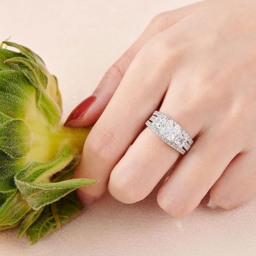 【並行輸入品】SHELOVES JEWELRY ユニ 大人用 シーラブ レディース 結婚指輪 リング エンハンサー ラウンド ホワイト AAAAA Cの画像