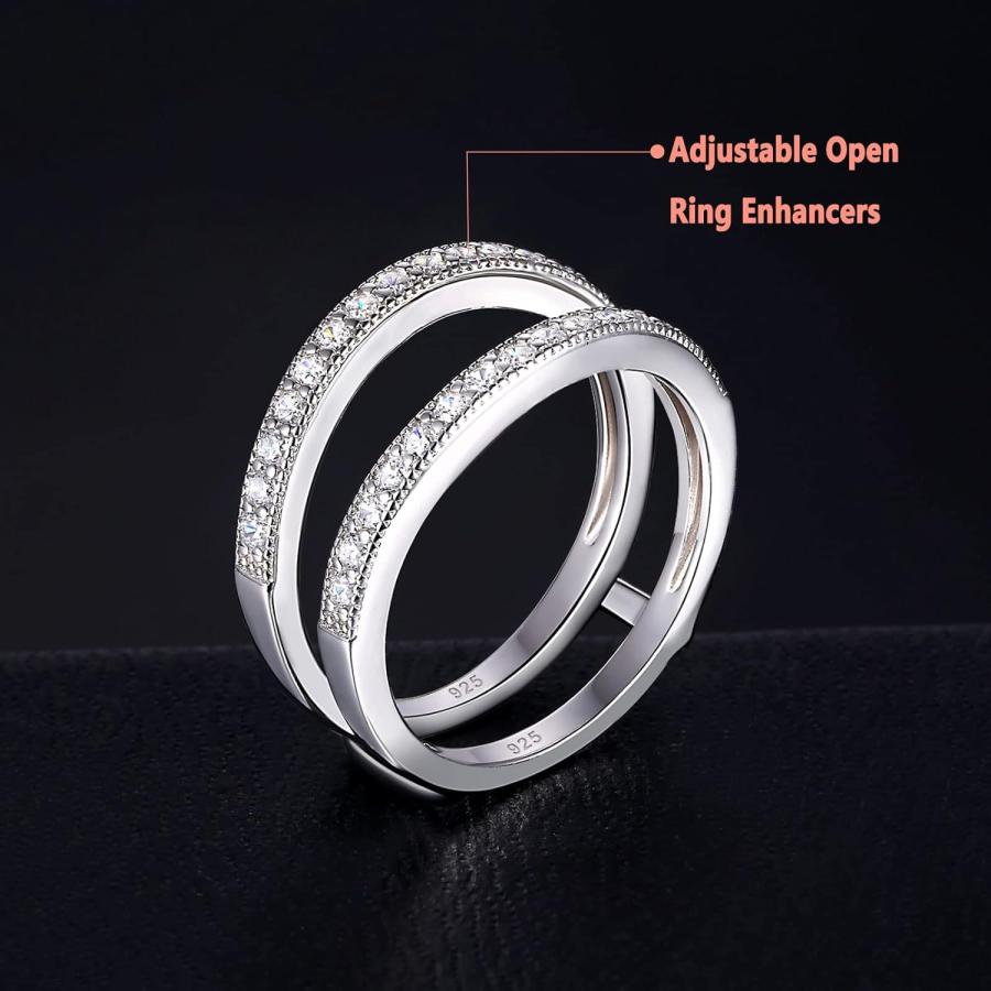 【並行輸入品】SHELOVES JEWELRY ユニ 大人用 シーラブ レディース 結婚指輪 リング エンハンサー ラウンド ホワイト AAAAA Cの画像