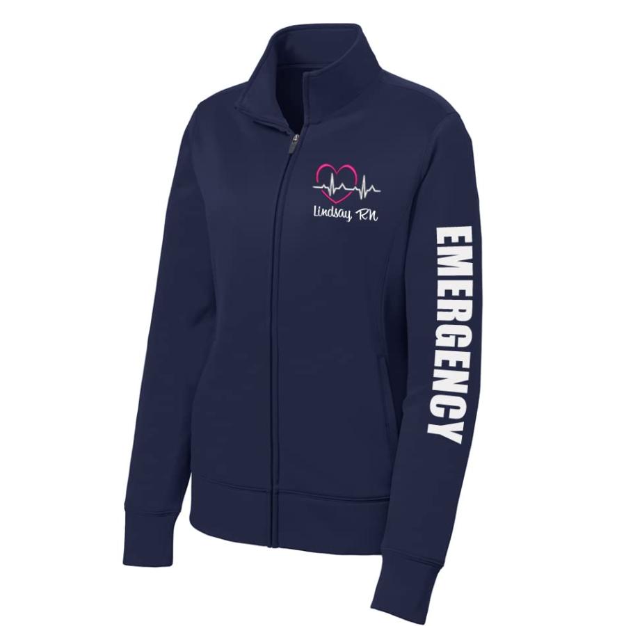 【並行輸入品】ER Nurse Custom Jacket   Ladies Sport Wick〓 Fleece Nurse Track Jの画像