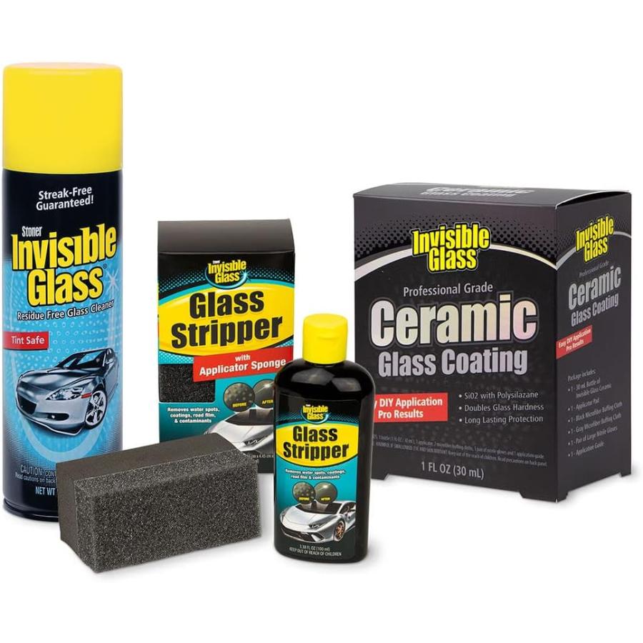 Invisible Glass 99607 プログレード セラミックガラスコーティング コンプリートキット プレミアムガラスクリーナー ガラス