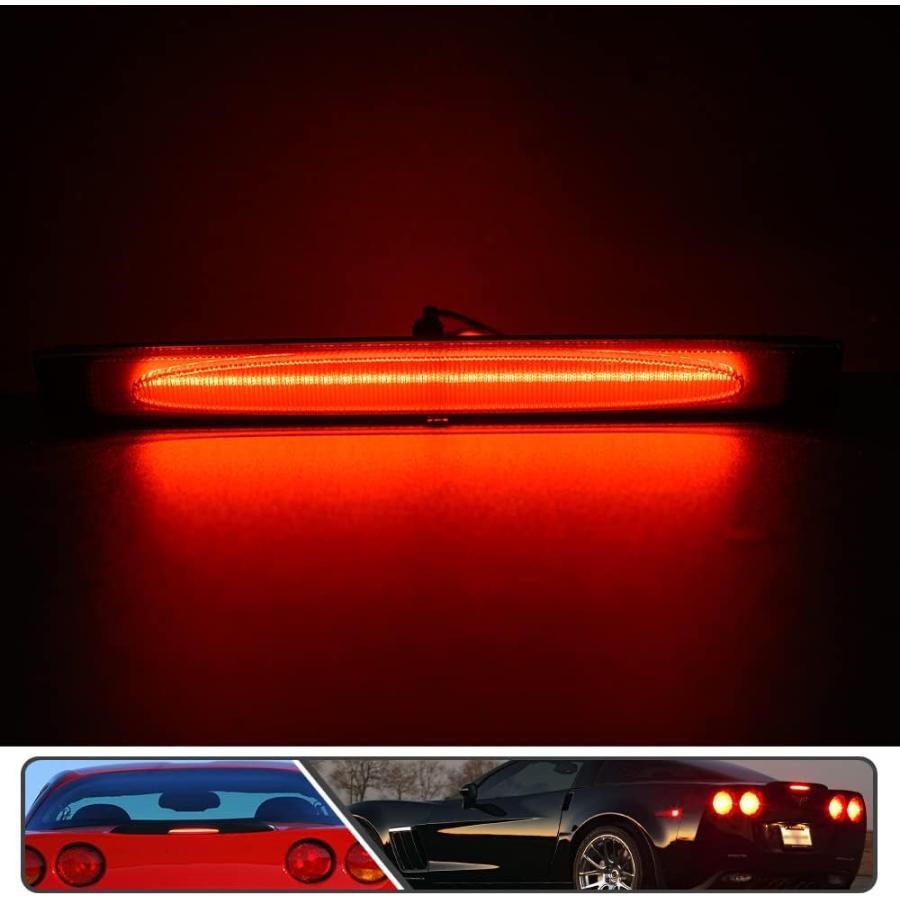 【並行輸入品】Mingrui test C6 レッド LED ストロボ 3 サードブレーキライト シボレーコルベット C6 2005-2013 リアセの画像
