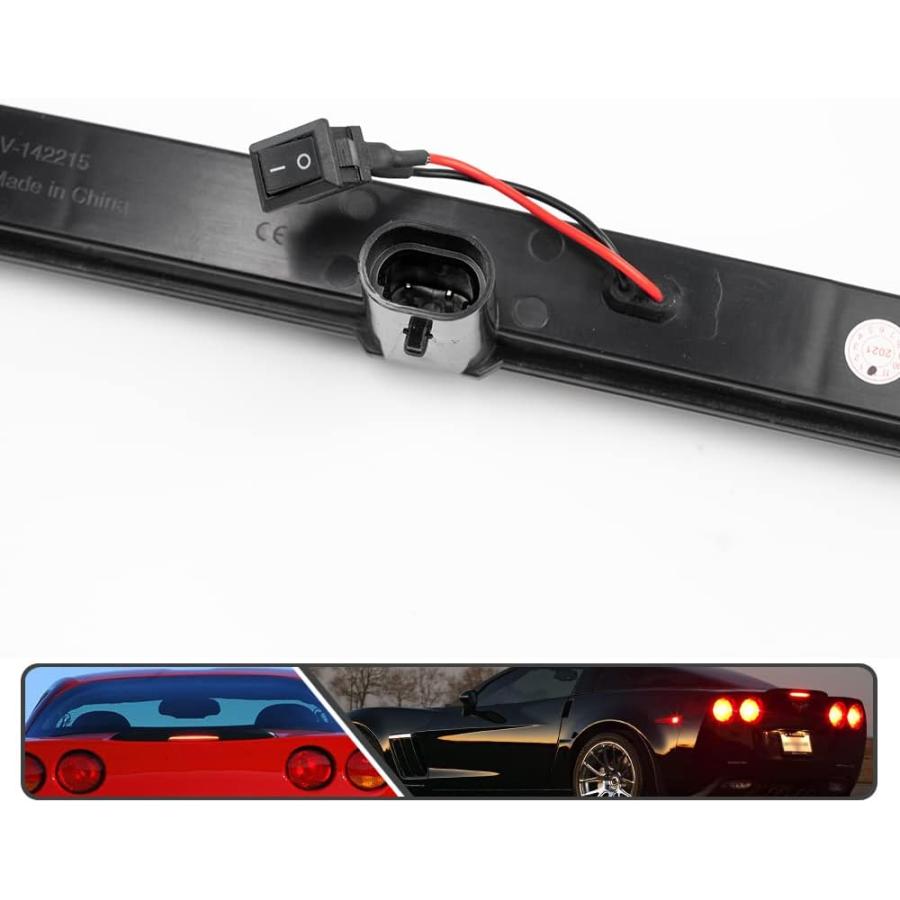 【並行輸入品】Mingrui test C6 レッド LED ストロボ 3 サードブレーキライト シボレーコルベット C6 2005-2013 リアセの画像