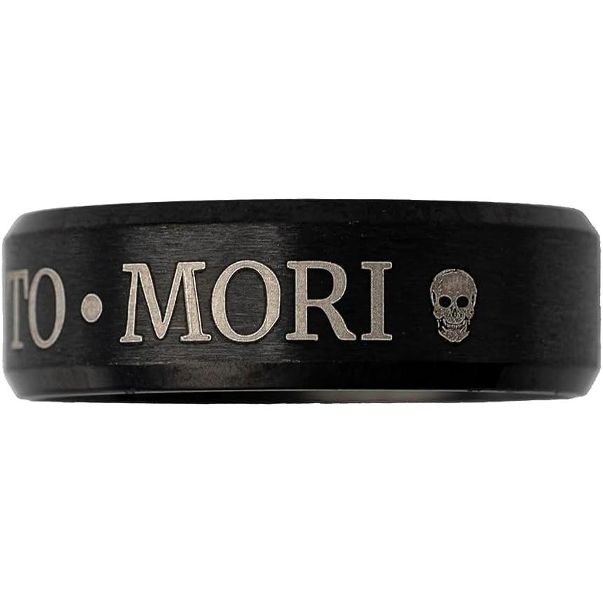 【並行輸入品】STOIC STORE UK Memento Mori リング - ストイックモメントモリリング ステンレススチールスカルリング - メの画像
