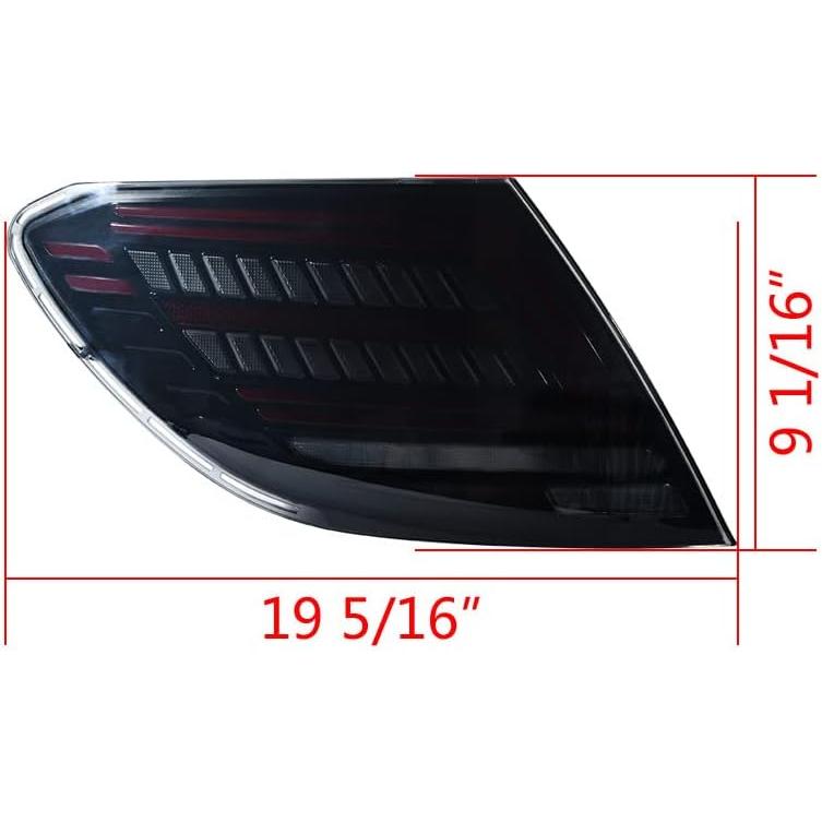 【並行輸入品】Astra Depot ペア LED テールライト ブレーキ ランニング ウインカー スモークレンズ MERCEDES-BENZ W20の画像