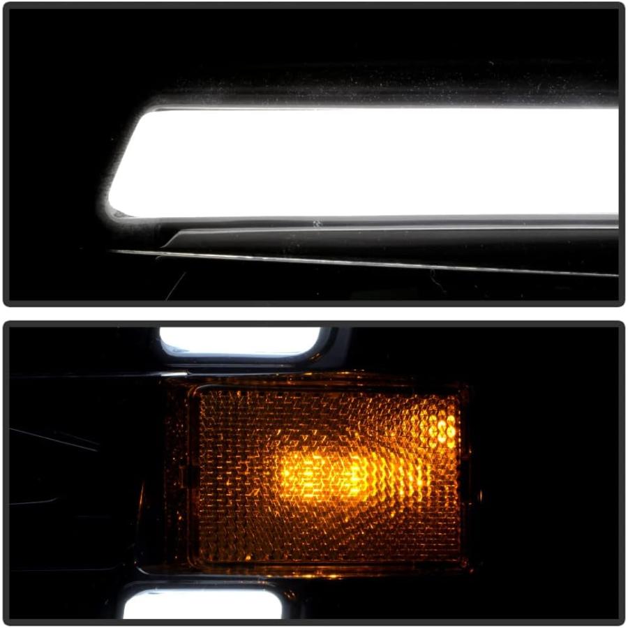 【並行輸入品】ACANII - 2002-2009 Chevy Trailblazer フル幅グリル付き ブラック LED チューブ プロジェクターの画像