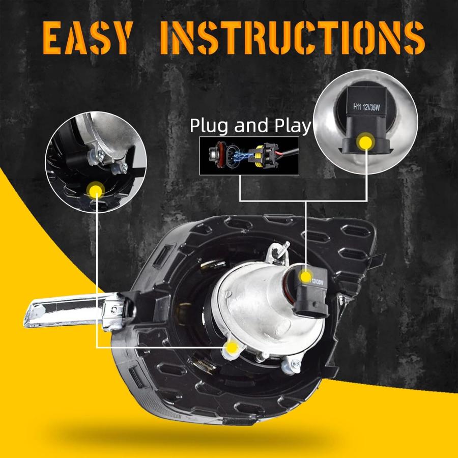 【並行輸入品】Fog Lights Replacement for 2010 2011 2012 2013 2014 2015 2016 Chevyの画像