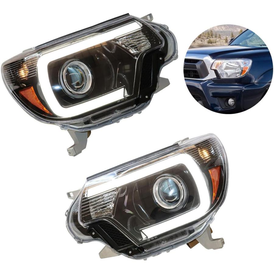 【並行輸入品】DNYSYSJ Headlight Assembly Compatible with 2012 2013 2014 2015 Tacom_2