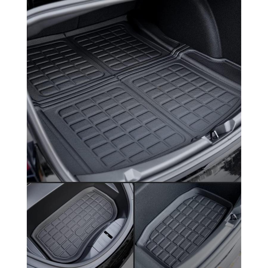 【並行輸入品】TAPTES 2023 2022 2021 Full Set Floor Mats Front Trunk Mats for Teslaの画像