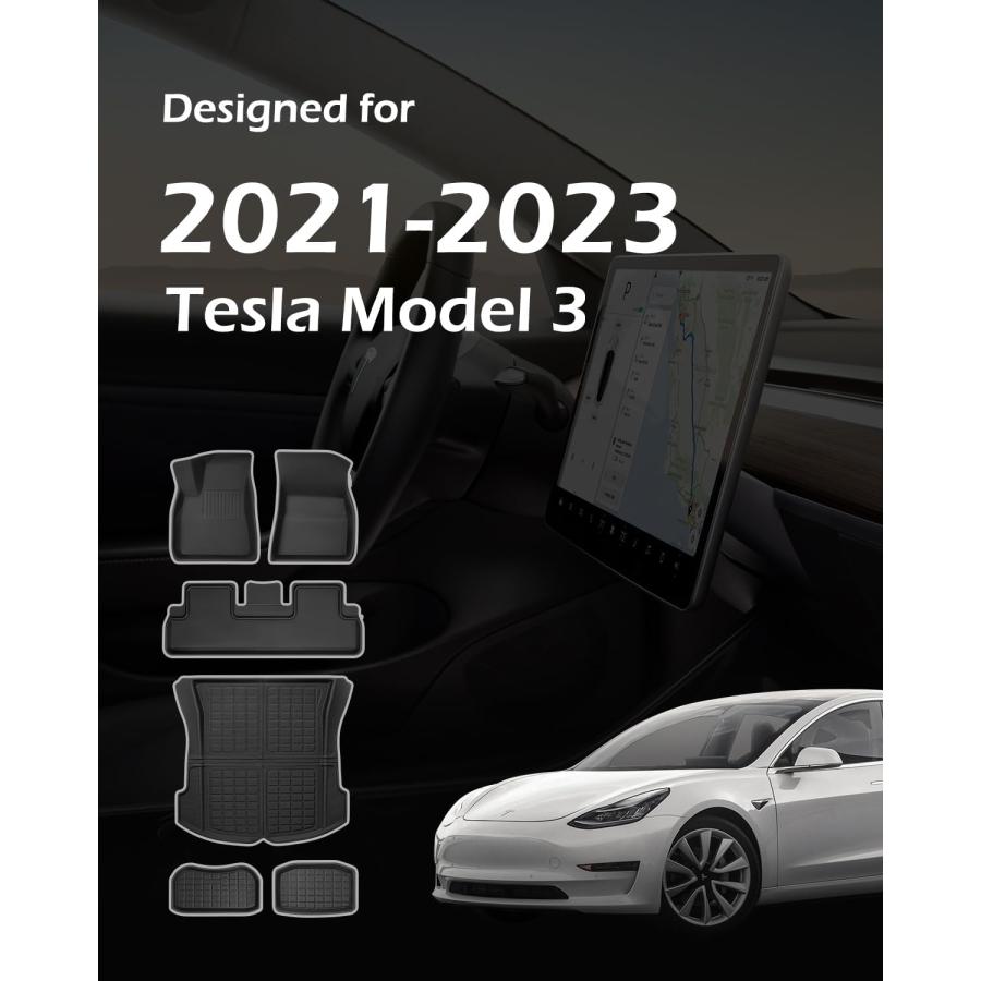 【並行輸入品】TAPTES 2023 2022 2021 Full Set Floor Mats Front Trunk Mats for Teslaの画像