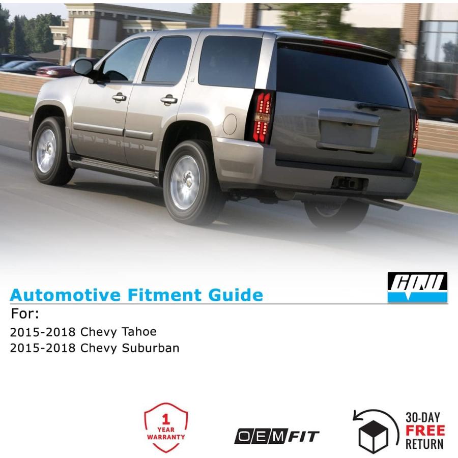 【並行輸入品】CPW LED Tail Lights Assembly for 2015-2018 Chevy Tahoe  15 16 17 18の画像