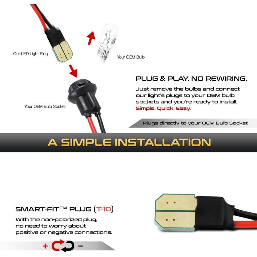 【並行輸入品】VIPMOTOZ Full LED Front Smoked Turn Signal Side Marker Lights Compatの画像