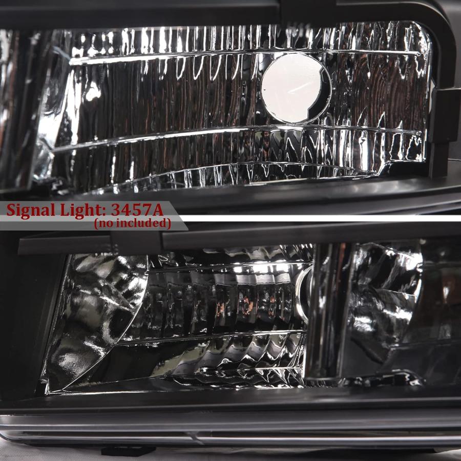 【並行輸入品】APSVE ブラックハウジングヘッドライトアセンブリ 2007-2014 Chevy Avalanche Suburban Tahoe、_3