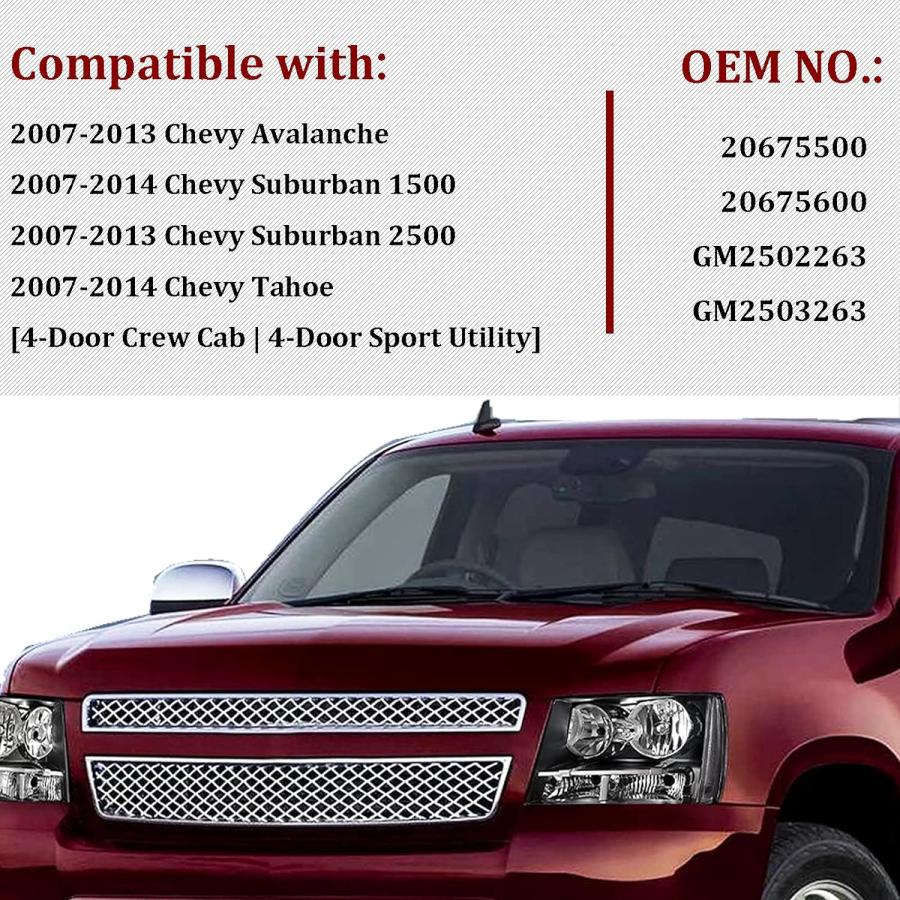【並行輸入品】APSVE ブラックハウジングヘッドライトアセンブリ 2007-2014 Chevy Avalanche Suburban Tahoe、_7