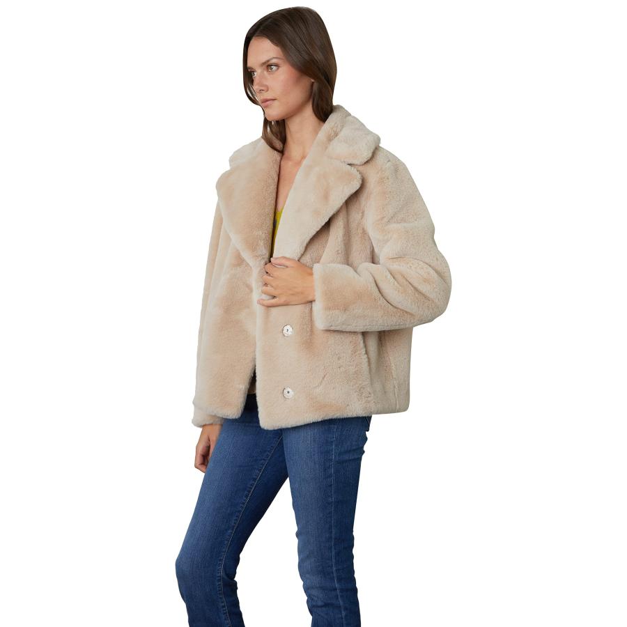 【並行輸入品】VELVET BY GRAHAM & SPENCER Women's Raquel Lux Faux Fur Cropped Cの画像