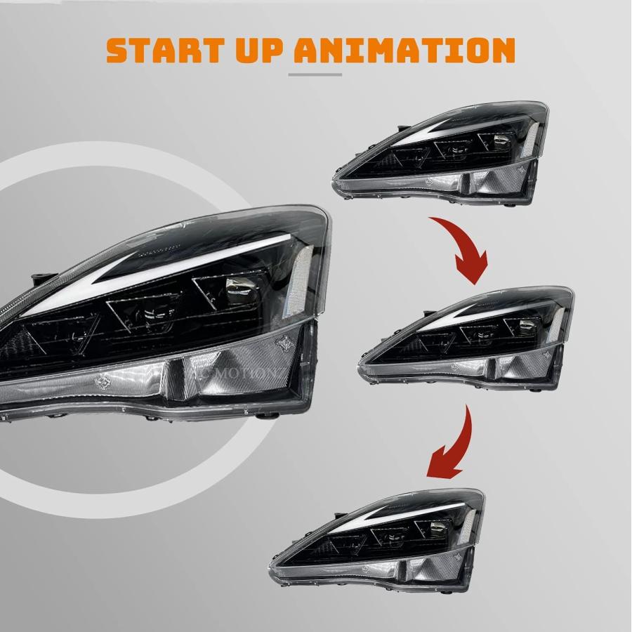並行輸入品】HCMOTIONZ LEDヘッドライト レクサス IS250/ IS250C IS350