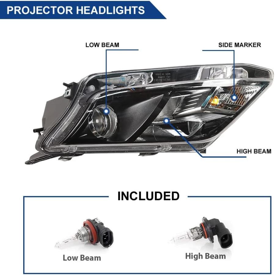 【並行輸入品】BoardRoad ヘッドライト ハロゲン ヘッドランプ 運転席側 ブラック ハウジング 2010 2011 2012 フォード フューの画像