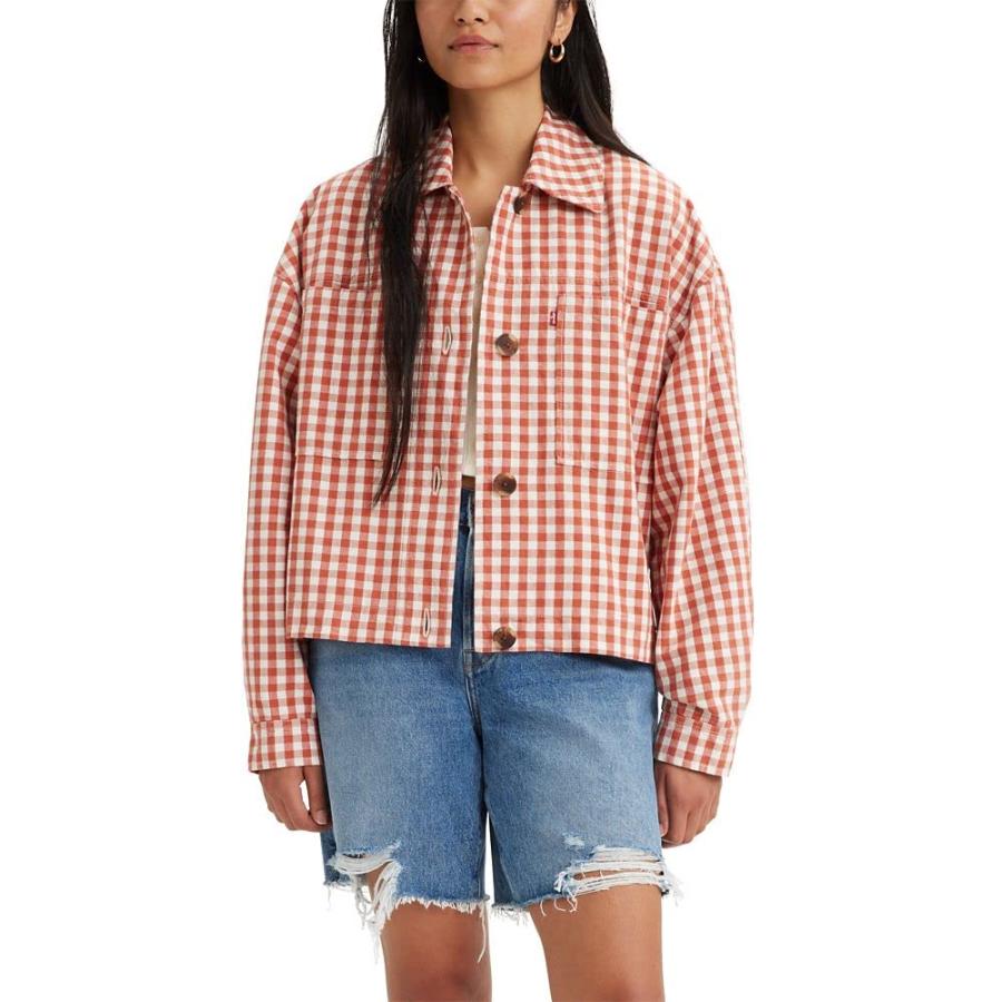 Levi's Women's Cara Cotton Prep Jacket, (New) Henrietta Check Ba 並行輸入品｜good-face｜03