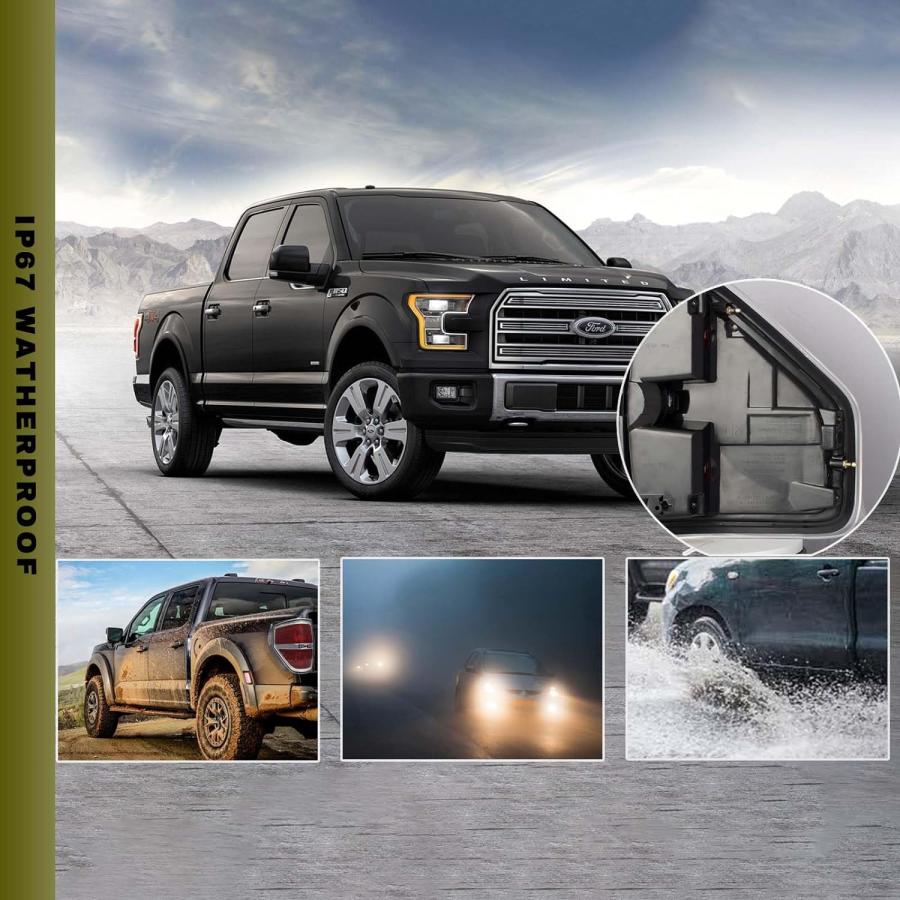 【並行輸入品】テールライトアセンブリ 2009-2014 フォード F150 レッドレンズ\u0026クロームトリム 助手席側(RH)の画像