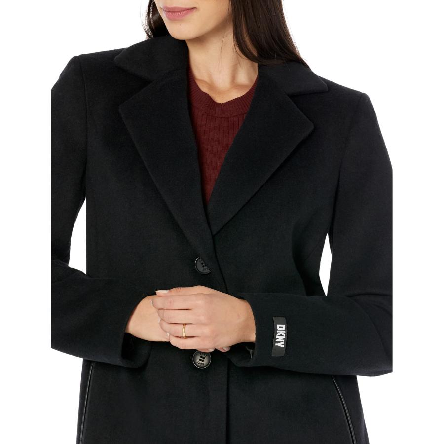 【並行輸入品】DKNY Women's Walker Wool Coat, Black, Smallの画像