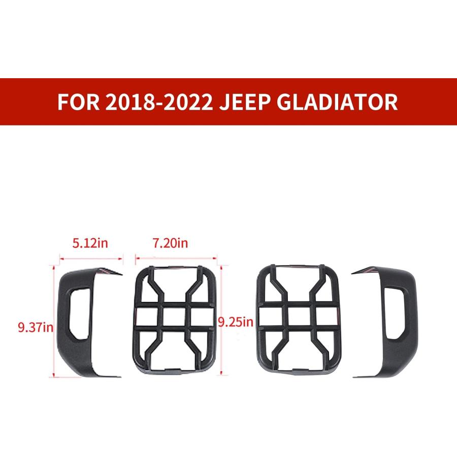 【並行輸入品】Hoolcar Tail Light Guards Rear Light Cover Protector for Jeep Gladia_5