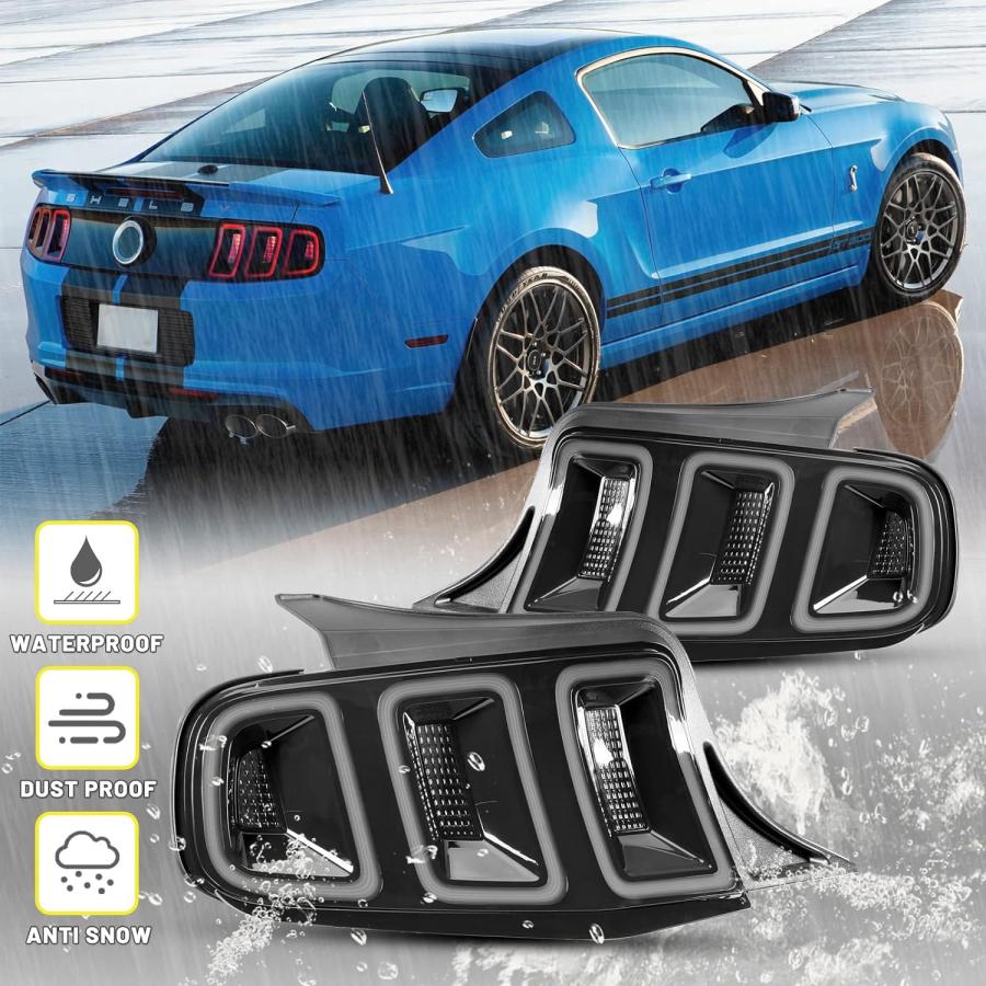 【並行輸入品】AUTOWIKI LED Tail Lights compatible for Ford Mustang 2010 2011 2012_6
