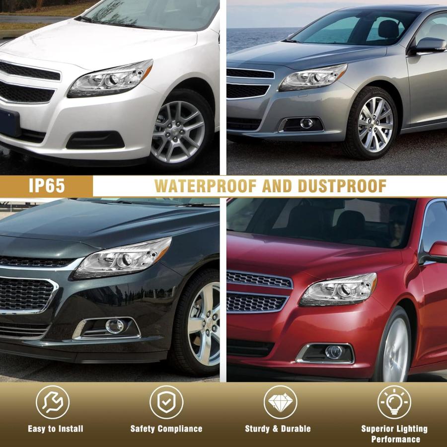 【並行輸入品】AS for 2013-2015 Chevrolet Malibu 2016 Malibu Limited ヘッドライト クロムハウジン_4