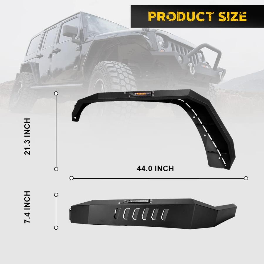 並行輸入品】フェンダーフレア ジープ 2007-2018 ラングラー JK | 4WD
