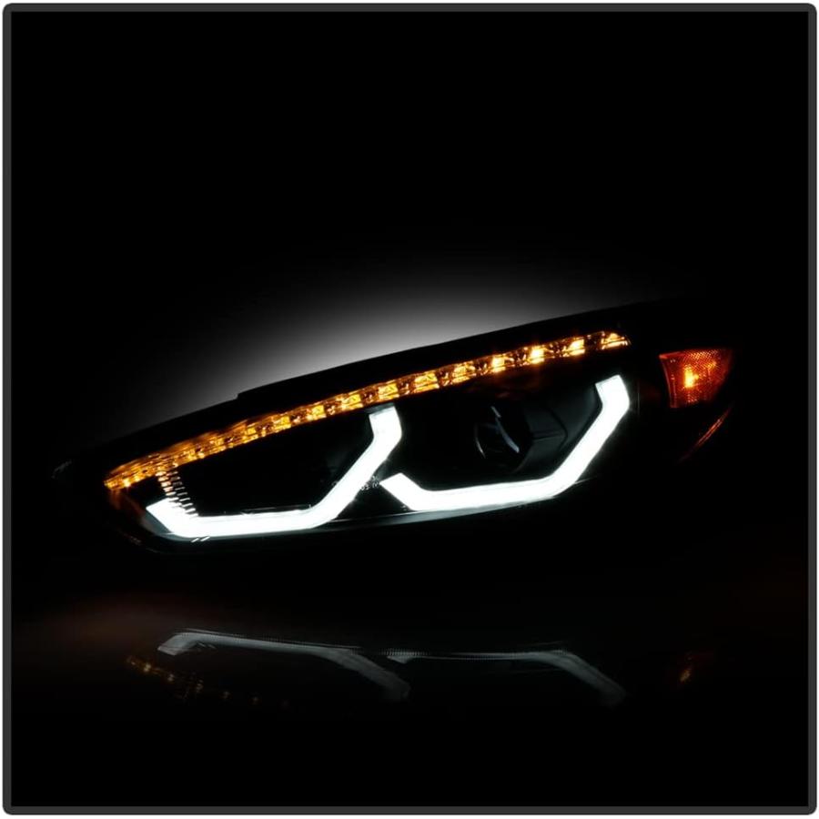 【並行輸入品】ACANII - [ファクトリーw/o LED DRLモデル] 2015-2018 フォード フォーカス ブラック シーケンシャル LEの画像