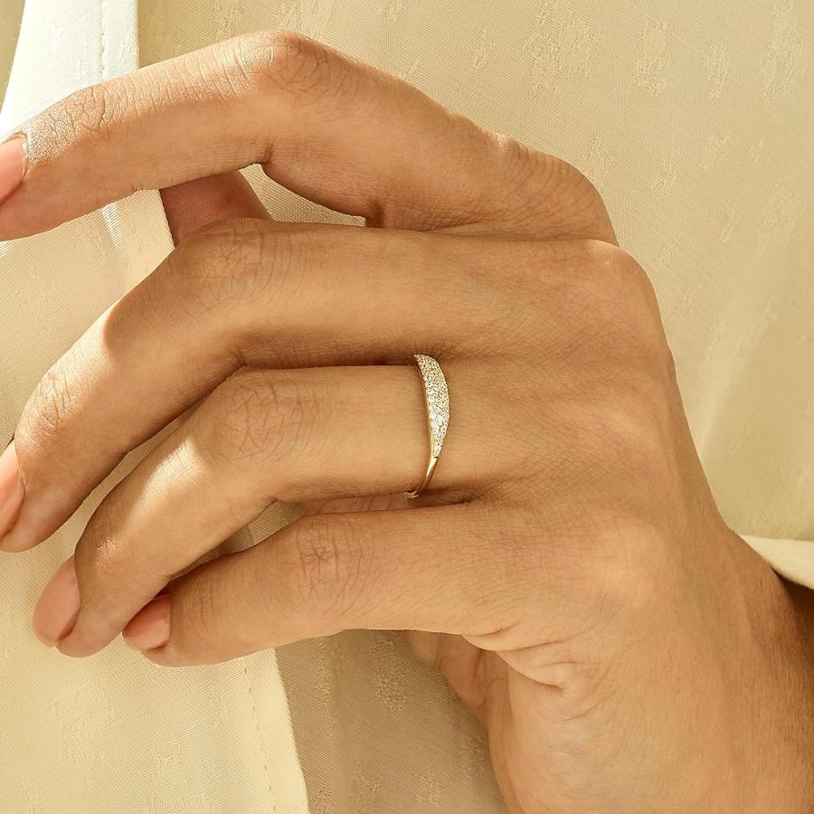 【並行輸入品】Norm Jewels Slim Signet Ring with Simulated Diamond Cz in 14k Solid_2