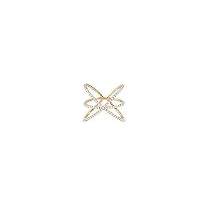 【並行輸入品】Norm Jewels Criss Cross 14k Gold Rings for Women X Statement Rinの画像