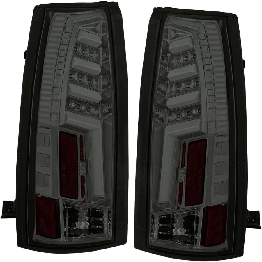 【並行輸入品】Specboys Chrome Housing Smoke Lens LED Tail Lights Brake - Compatibl_2