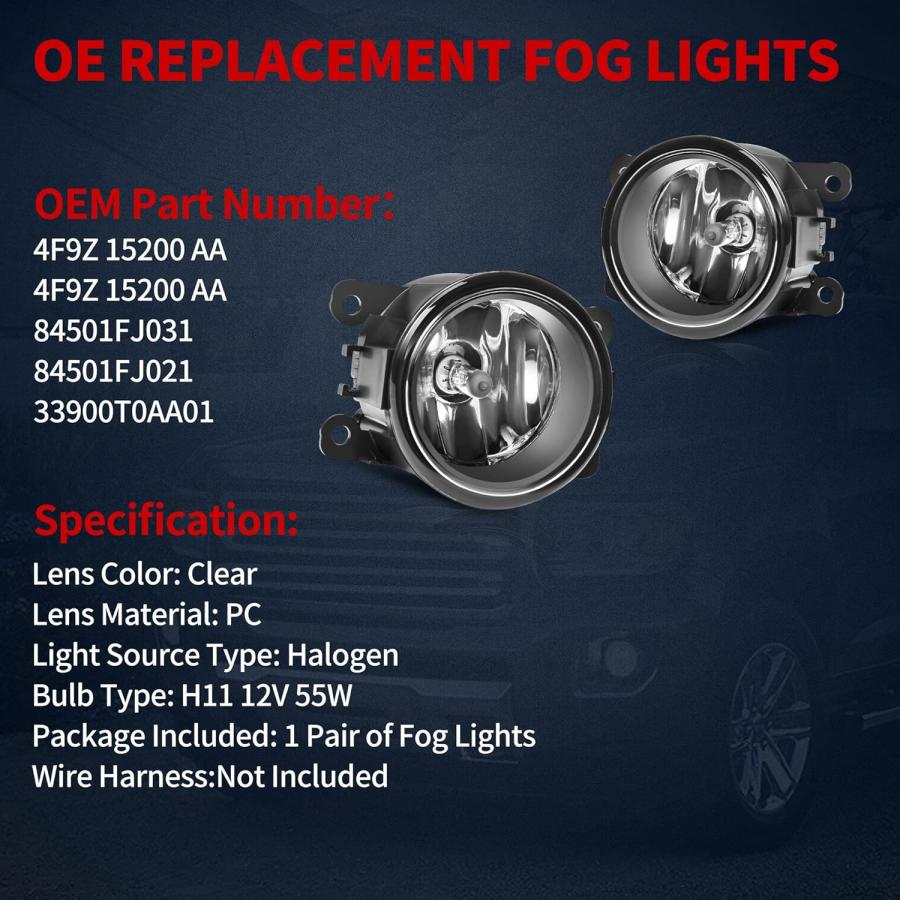 【並行輸入品】YITAMOTOR フォグランプ 2008 2009 2010 2011 2012 2013 2014 フォード フォーカス 06-14_3