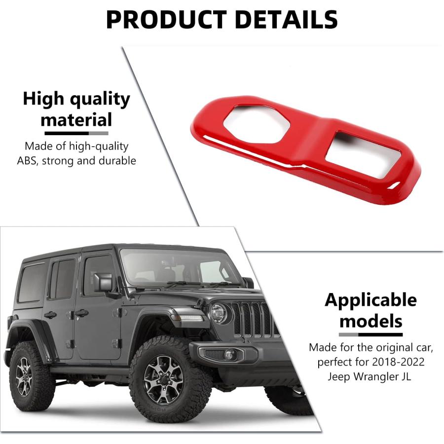 【並行輸入品】RAZPOY JL用 テールゲートラッチパネルカバー リアトランクロックトリム インテリア装飾アクセサリー Jeep Wrangler_2