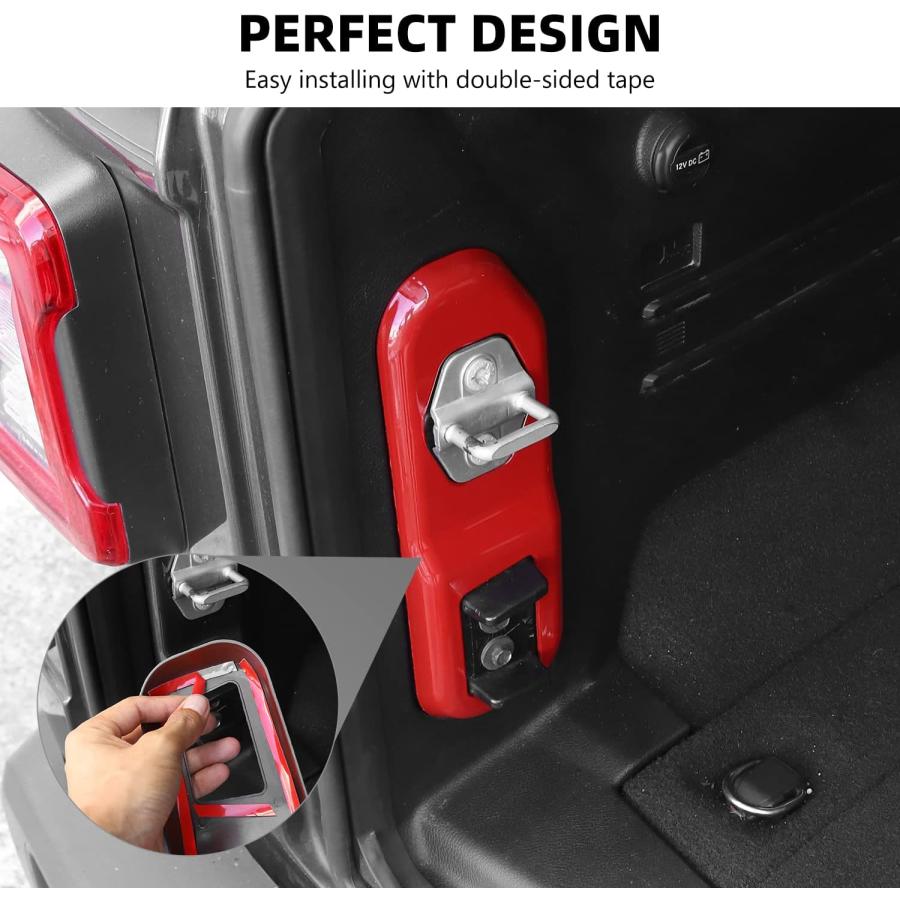 【並行輸入品】RAZPOY JL用 テールゲートラッチパネルカバー リアトランクロックトリム インテリア装飾アクセサリー Jeep Wrangler_4