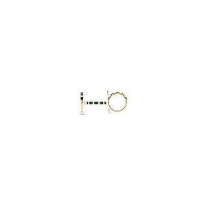 【並行輸入品】1.25 CTラボは,ダイヤモンドのアクセントでエメラルドリングを作成し,エメラルドエタニティリングを作成し,エメラルドエタニティの画像