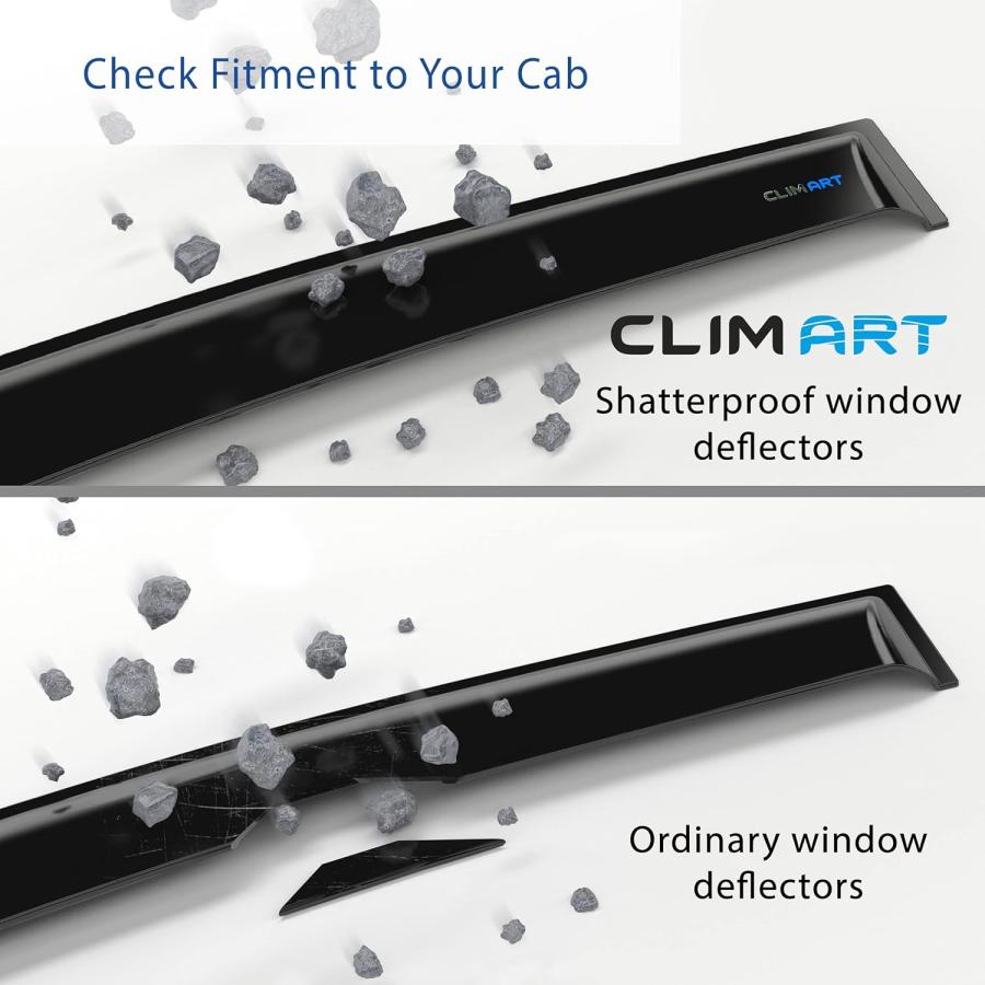 CLIM ART in-Channel Incredibly Durable Rain Guards for Ford
