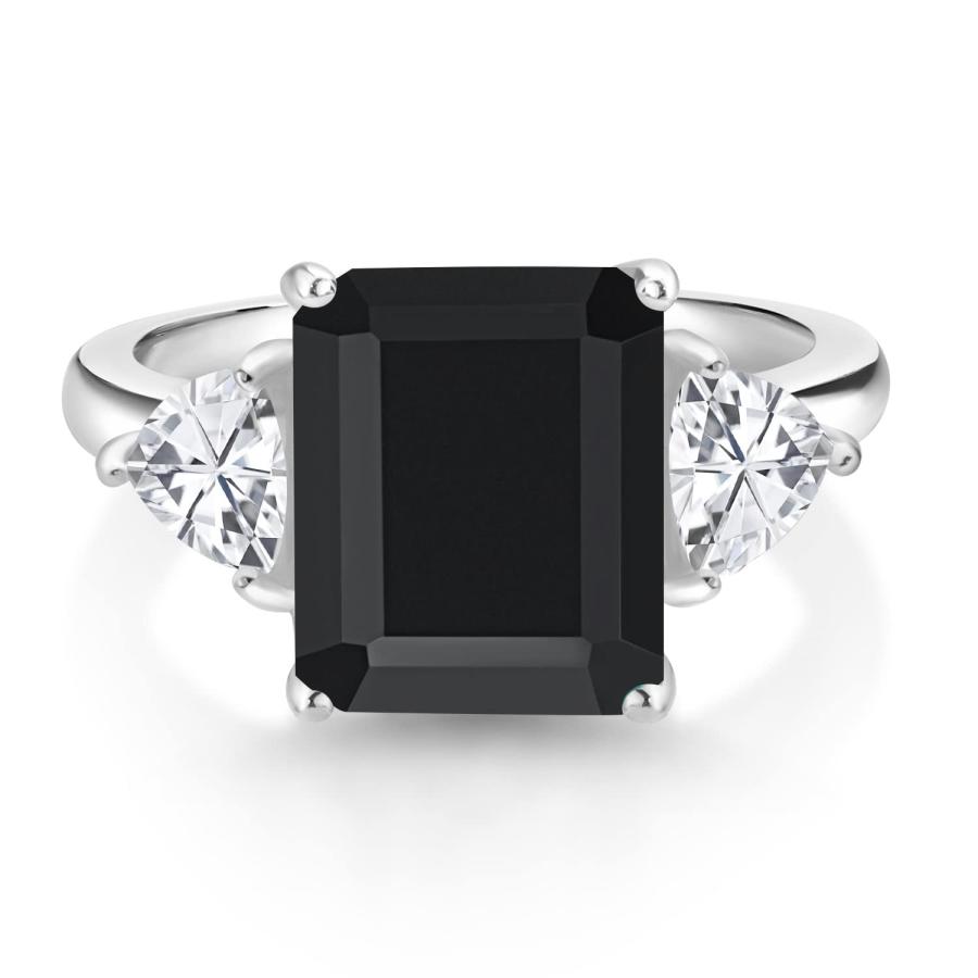 【並行輸入品】[Gem Stone King] 6カラット 天然 オニキス 指輪 リング レディース シルバー925 8月 誕生石 Gem Stの画像